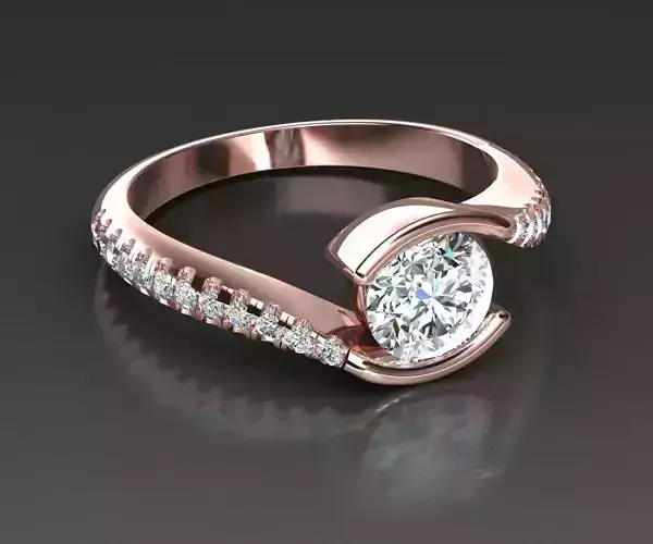 3D cad file ready to print BYPASS ENGAGEMENT RING