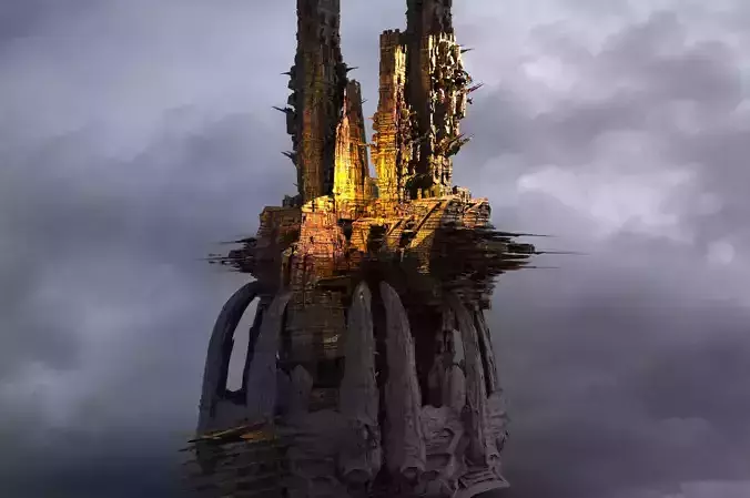 Sci Fi Wraith Claw City interceptor Tower Huge 2