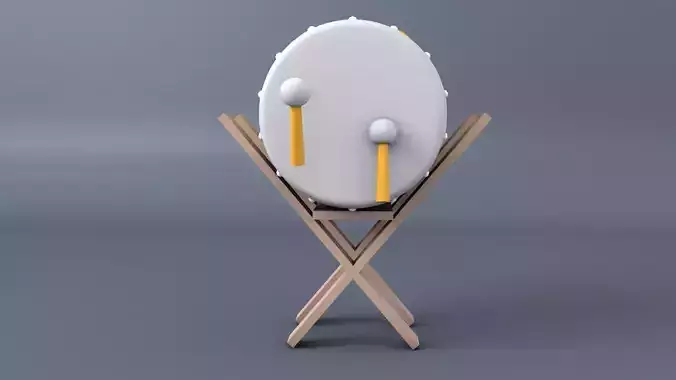 Bedug Mosque Drum 3D Model Free 3D model