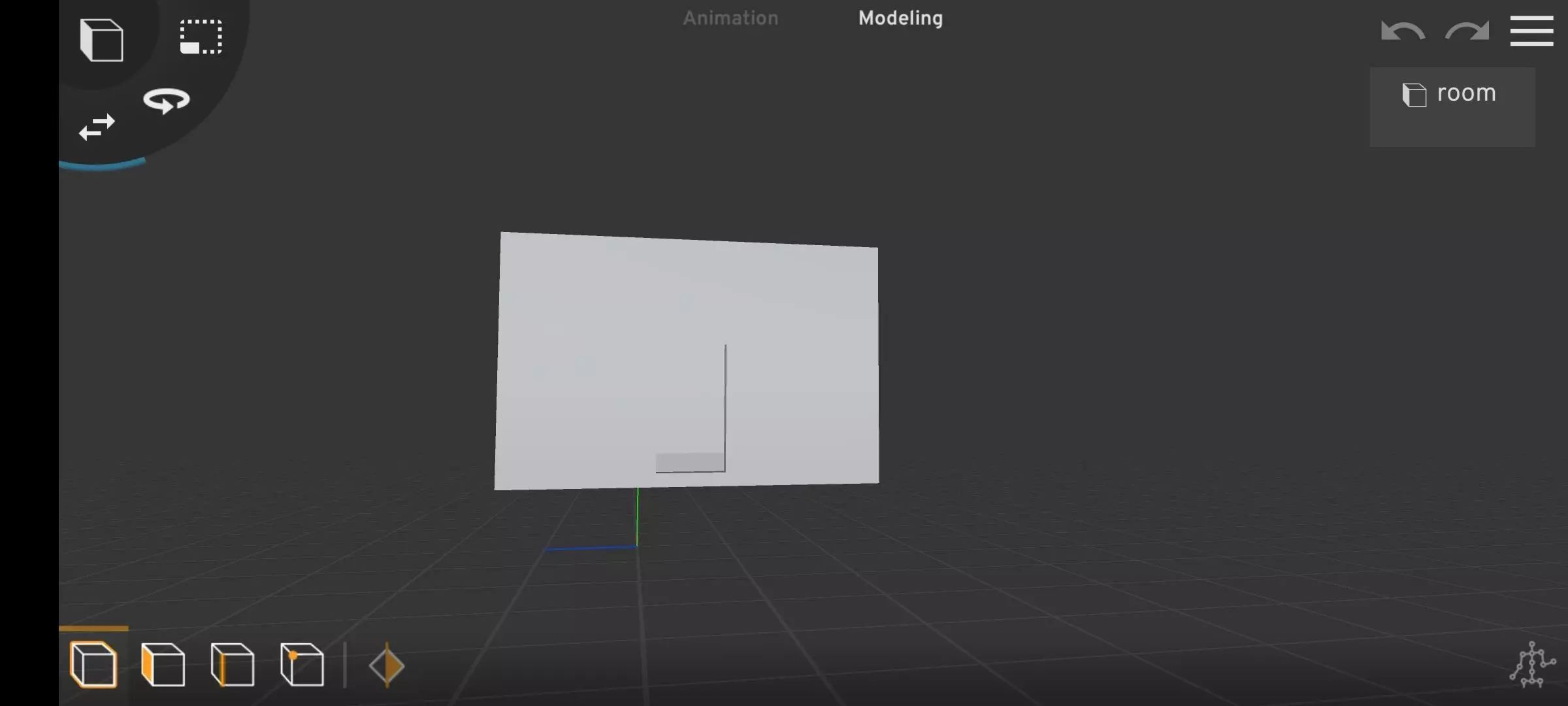 Room3d wall with light Free low-poly 3D model