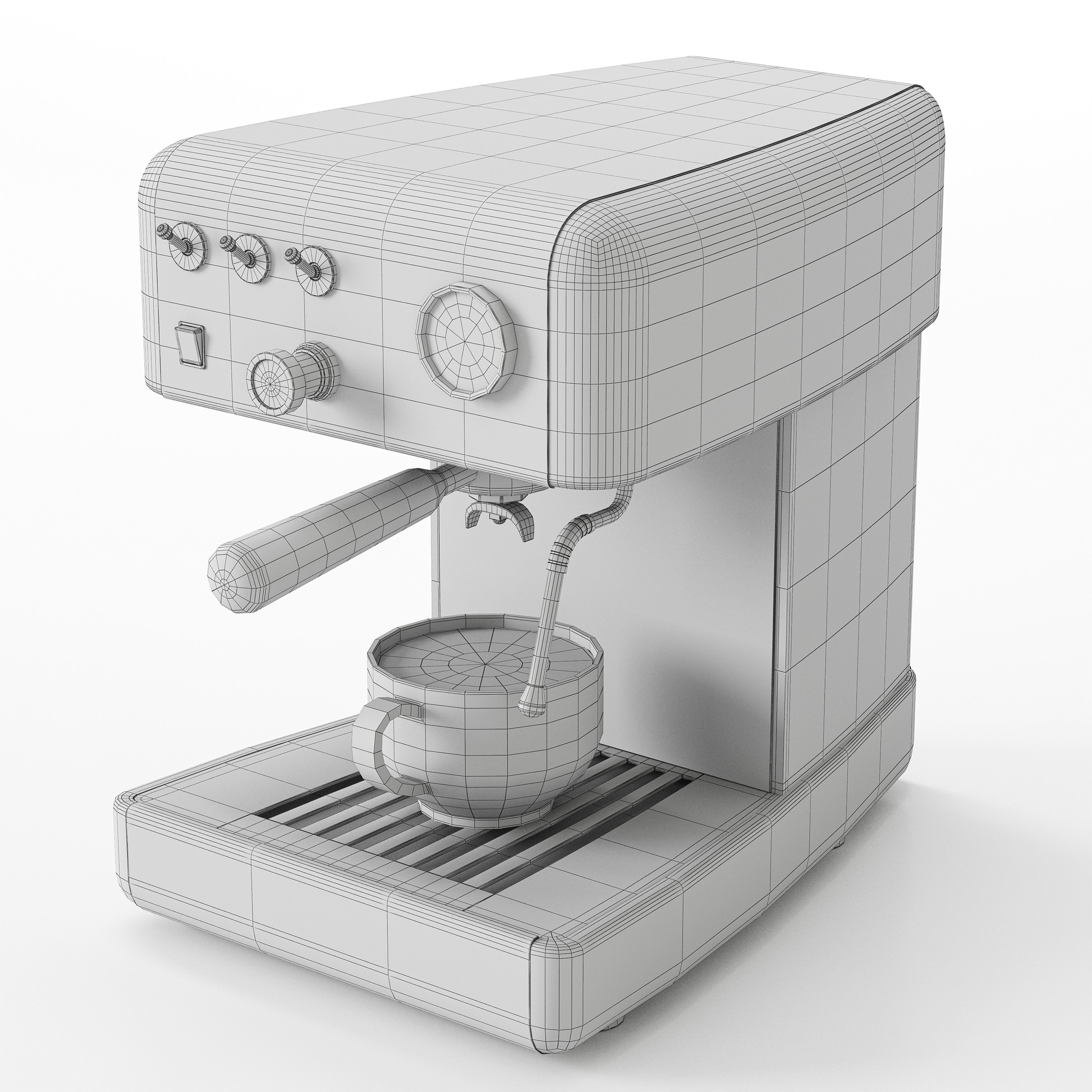 Espresso Coffee Machine 03 3D model_4