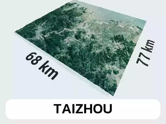Taizhou China City Landscape 3D Model