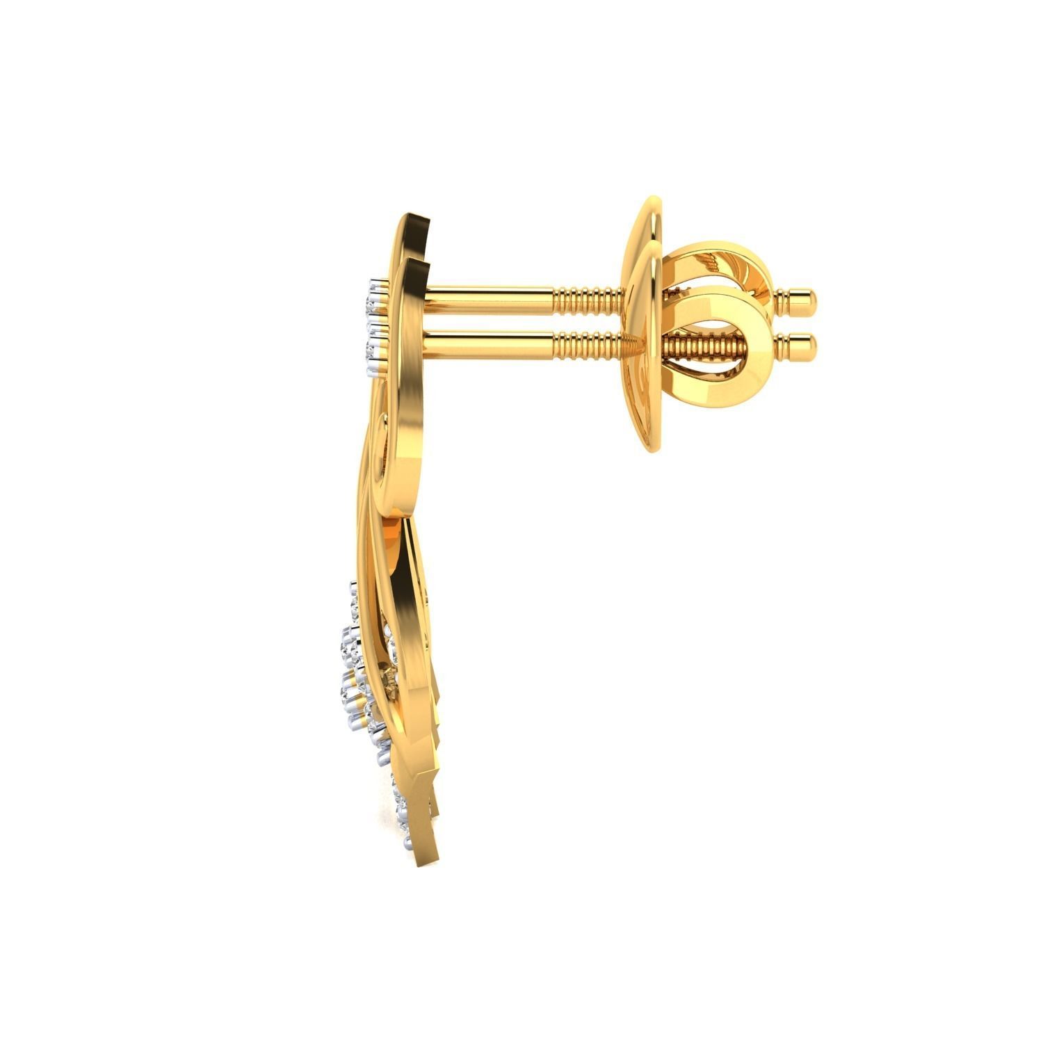 Women Earrings STL JCD OBJ FBX Renders Details 3D print model_13