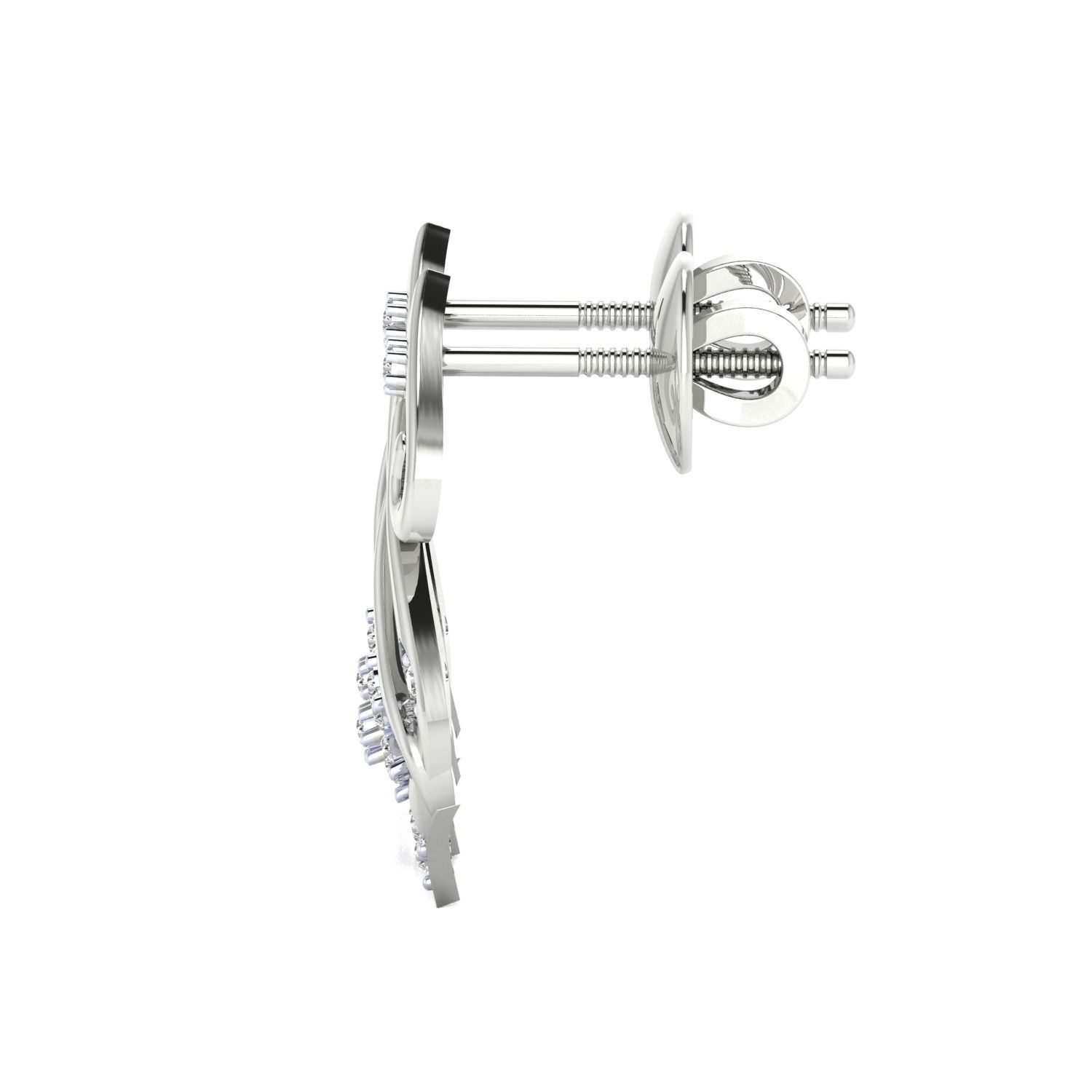 Women Earrings STL JCD OBJ FBX Renders Details 3D print model_7