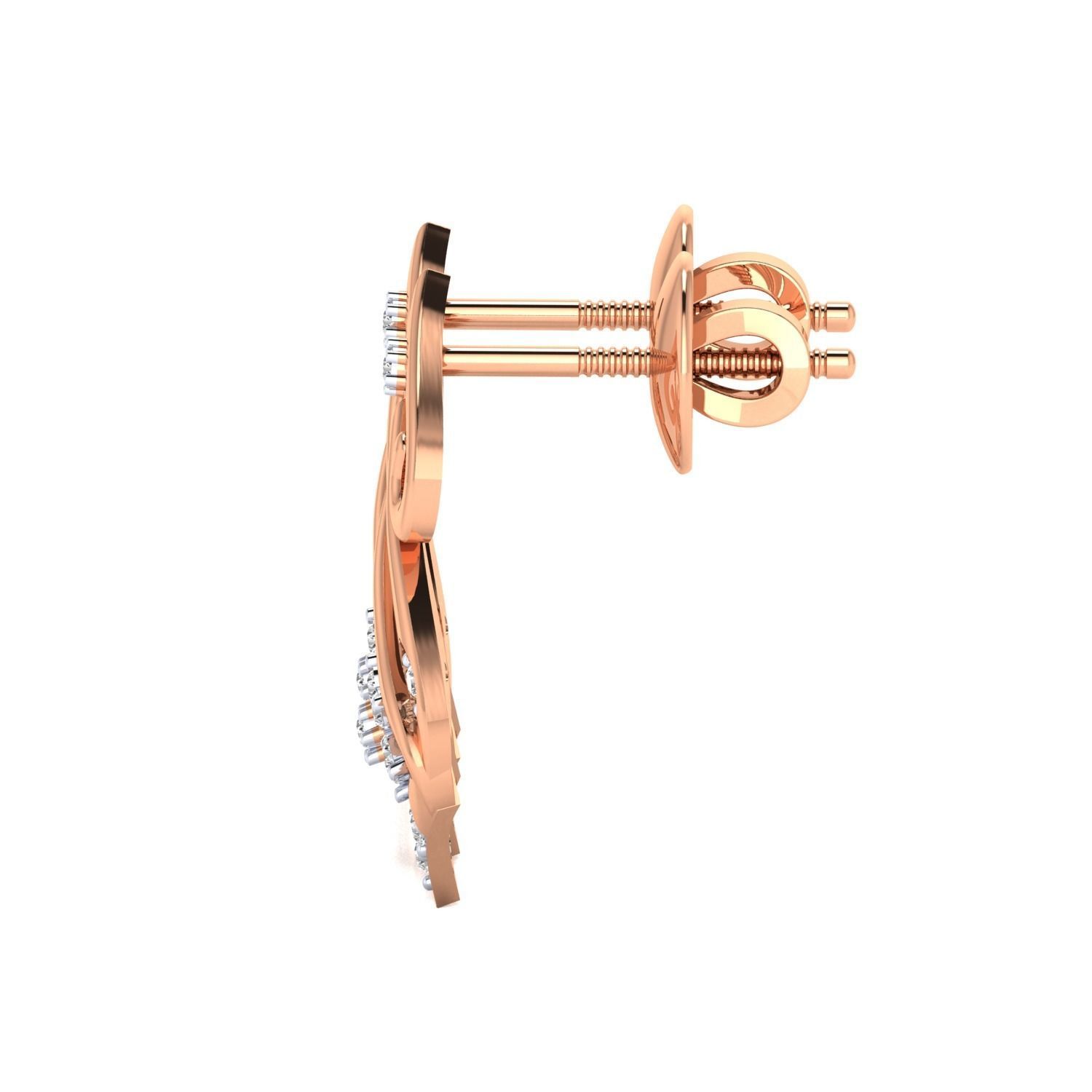 Women Earrings STL JCD OBJ FBX Renders Details 3D print model_17