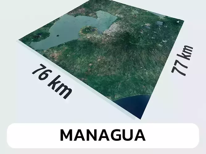Managua Nicaragua City Landscape 3D Model