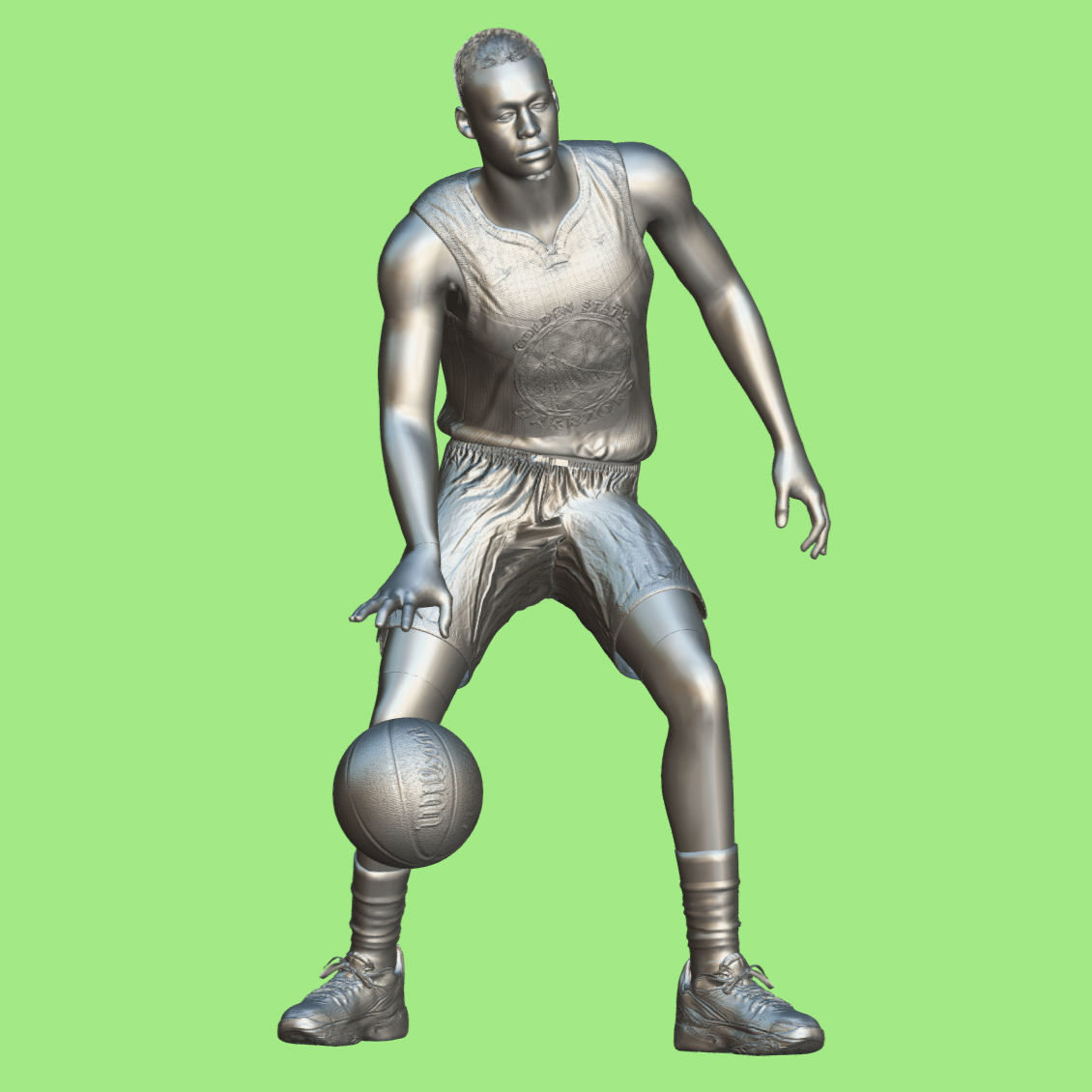 3D Rigged Jordan Poole Golden State Warriors NBA 3D model_3