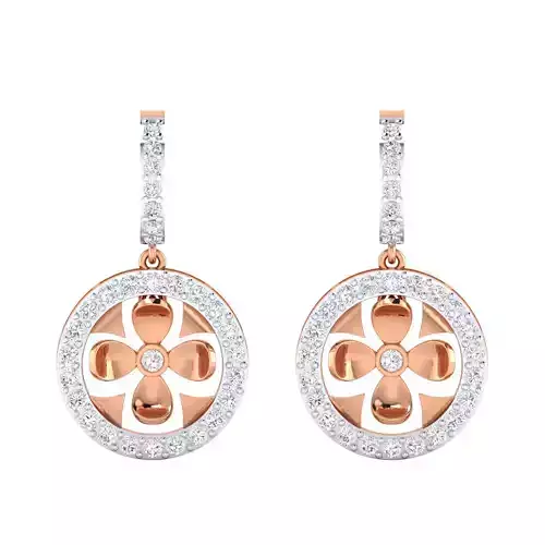Women Long Drop Earrings STL JCD OBJ FBX Renders Details