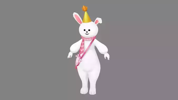 Cartoon Birthday Rabbit costume - cosplay
