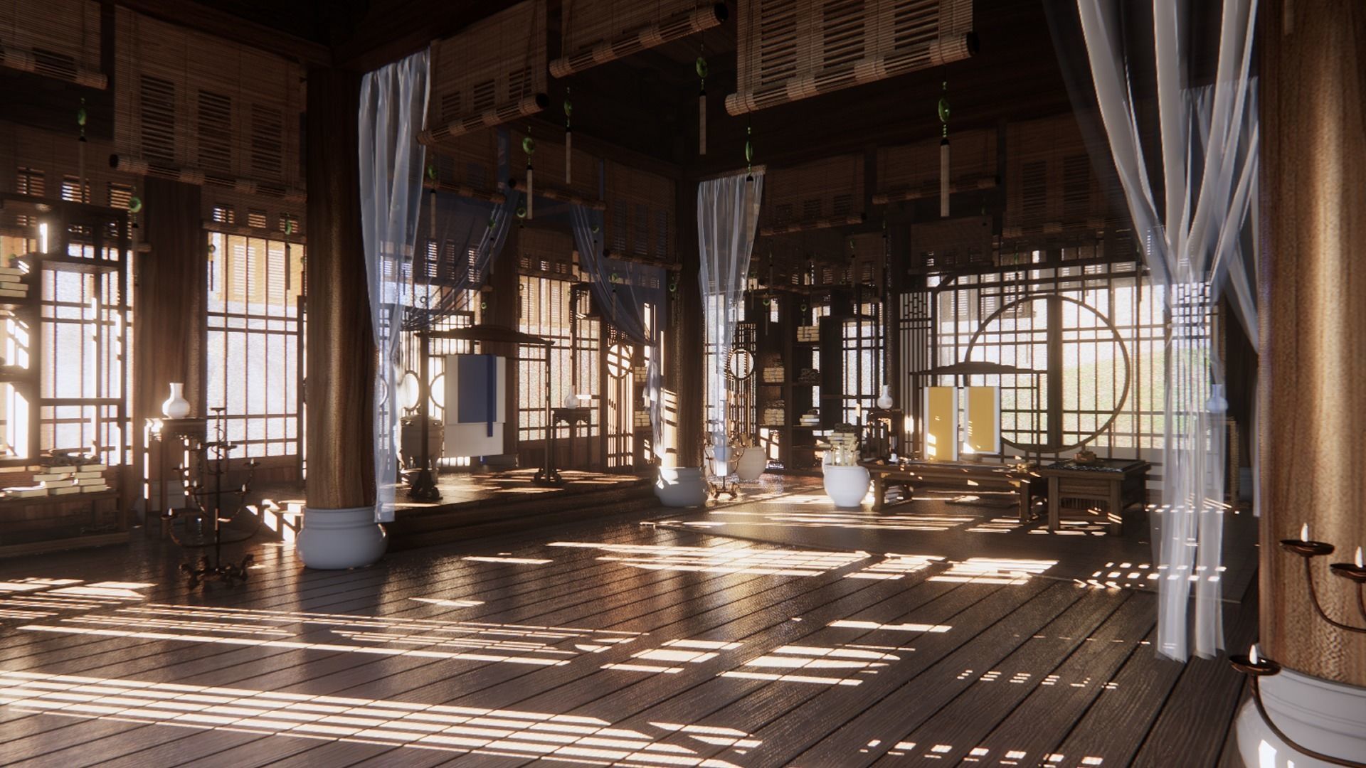 3D The academy in the bamboo forest model 3D model_1