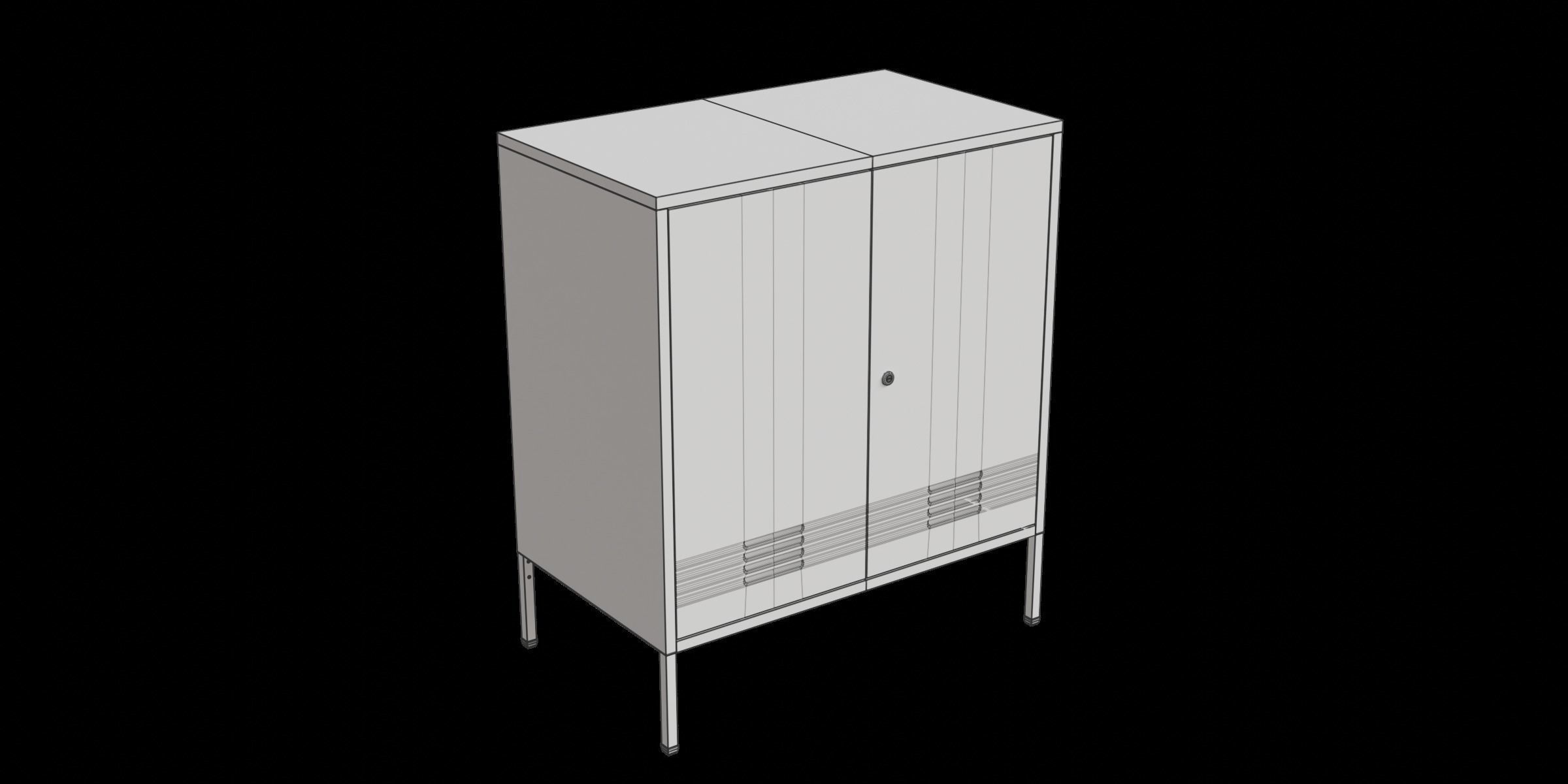 Cabinet Locker 3D model_1