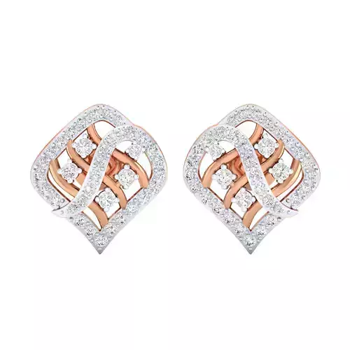 Women Stud Earrings STL JCD OBJ FBX Renders Details