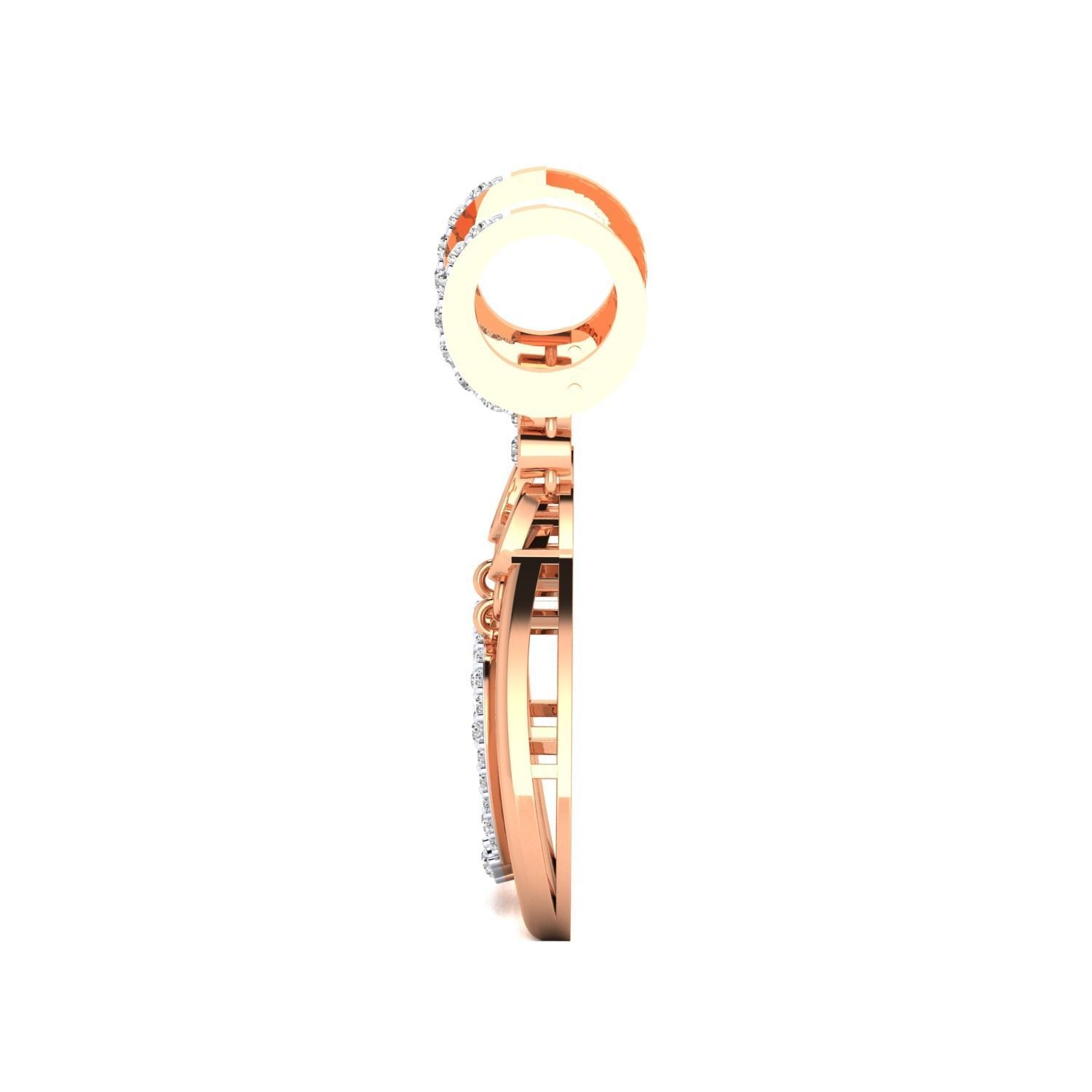 Women Long Drop Earrings STL JCD OBJ FBX Renders Details 3D print model_5