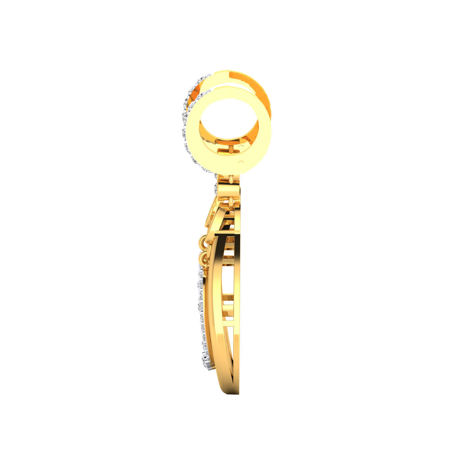 Women Long Drop Earrings STL JCD OBJ FBX Renders Details 3D print model_16