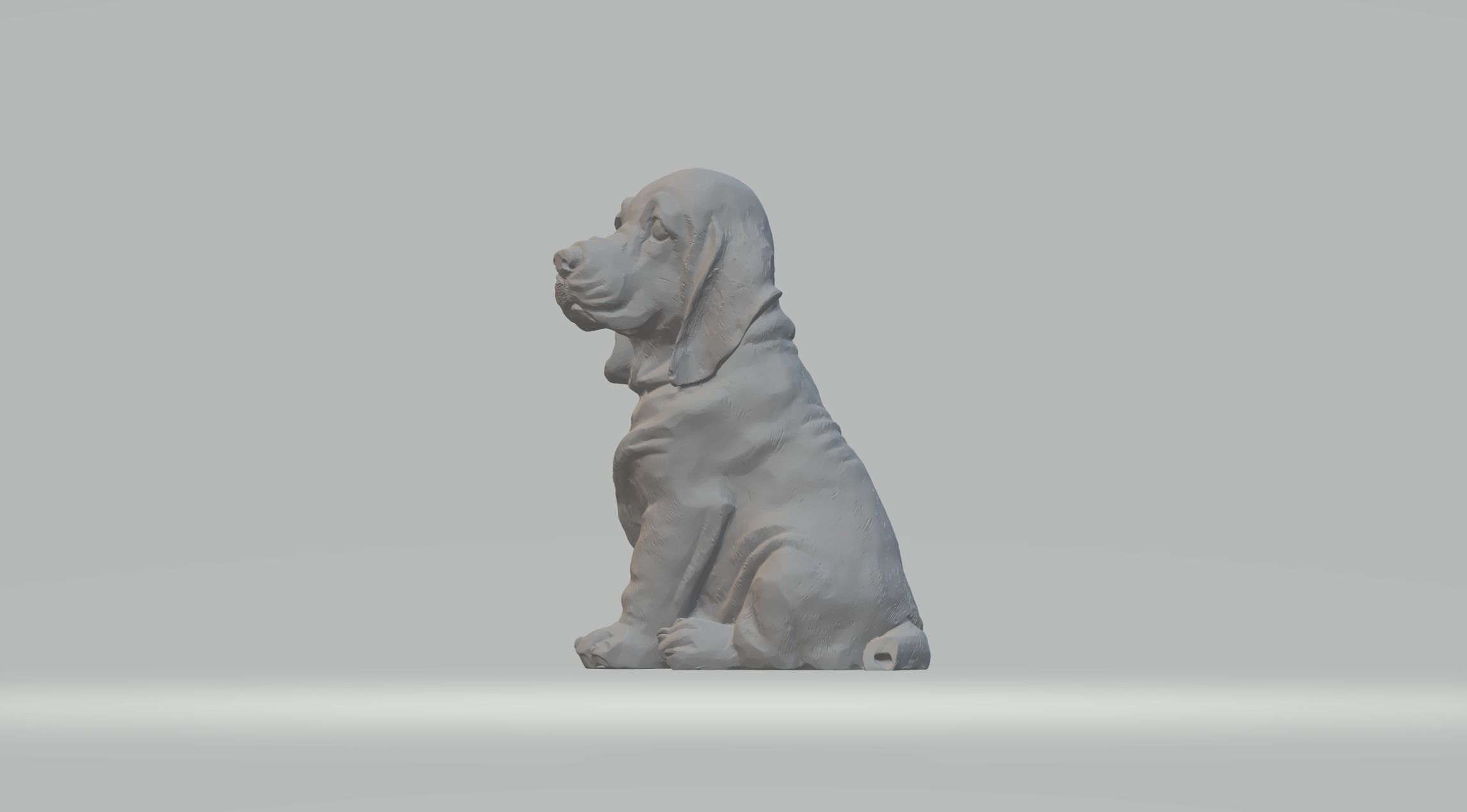 Basset Hound Dog 3D print model_1