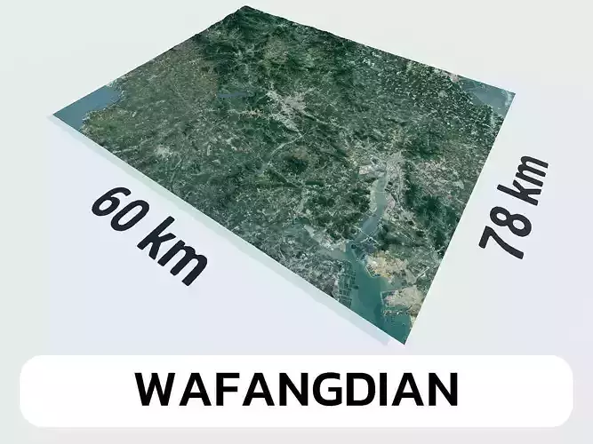 Wafangdian China City Landscape 3D Model 3D model