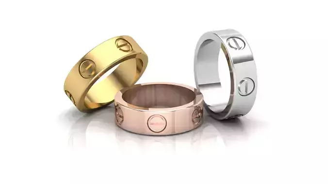 Brand ring Carti 3D print model