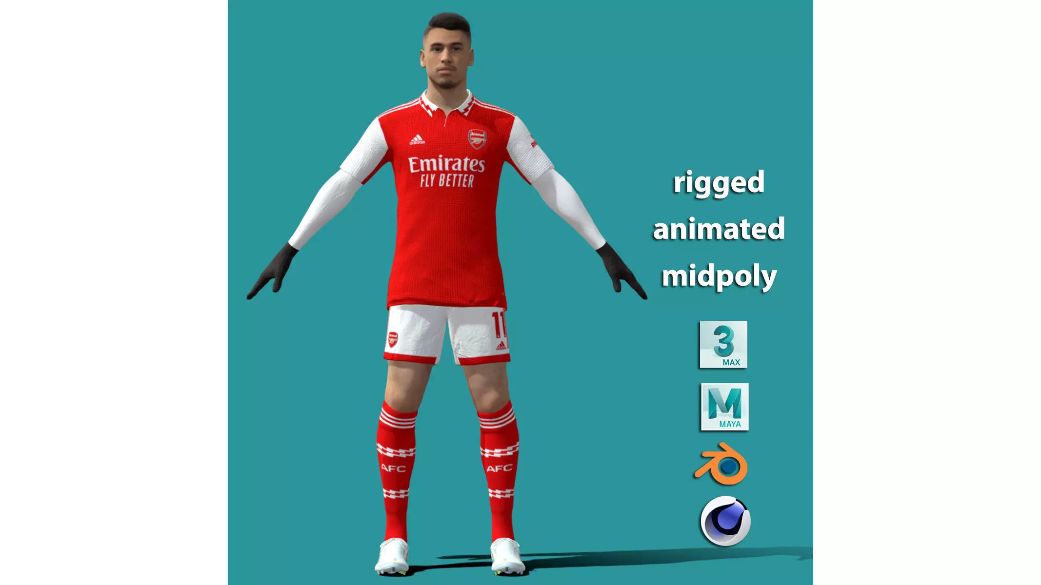 T-P Rigged Martinelli Arsenal 3D model_0