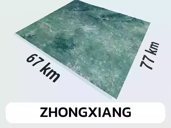 Zhongxiang China City Landscape 3D Model
