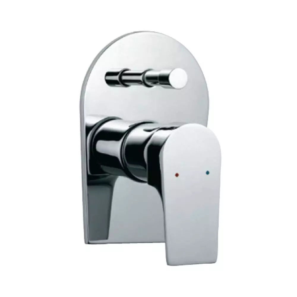 diverter lever shower mixer - chrome Free low-poly 3D model