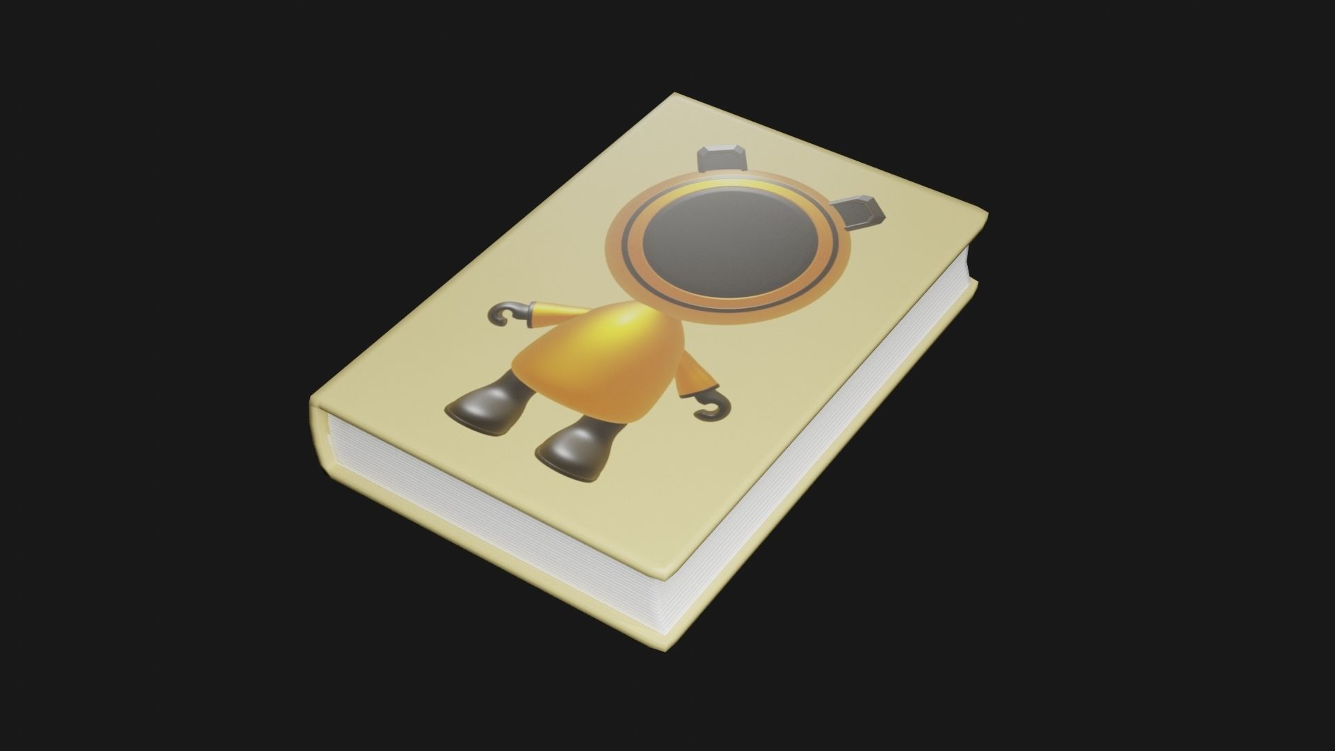 Book Model BM01 Low-poly 3D model_2