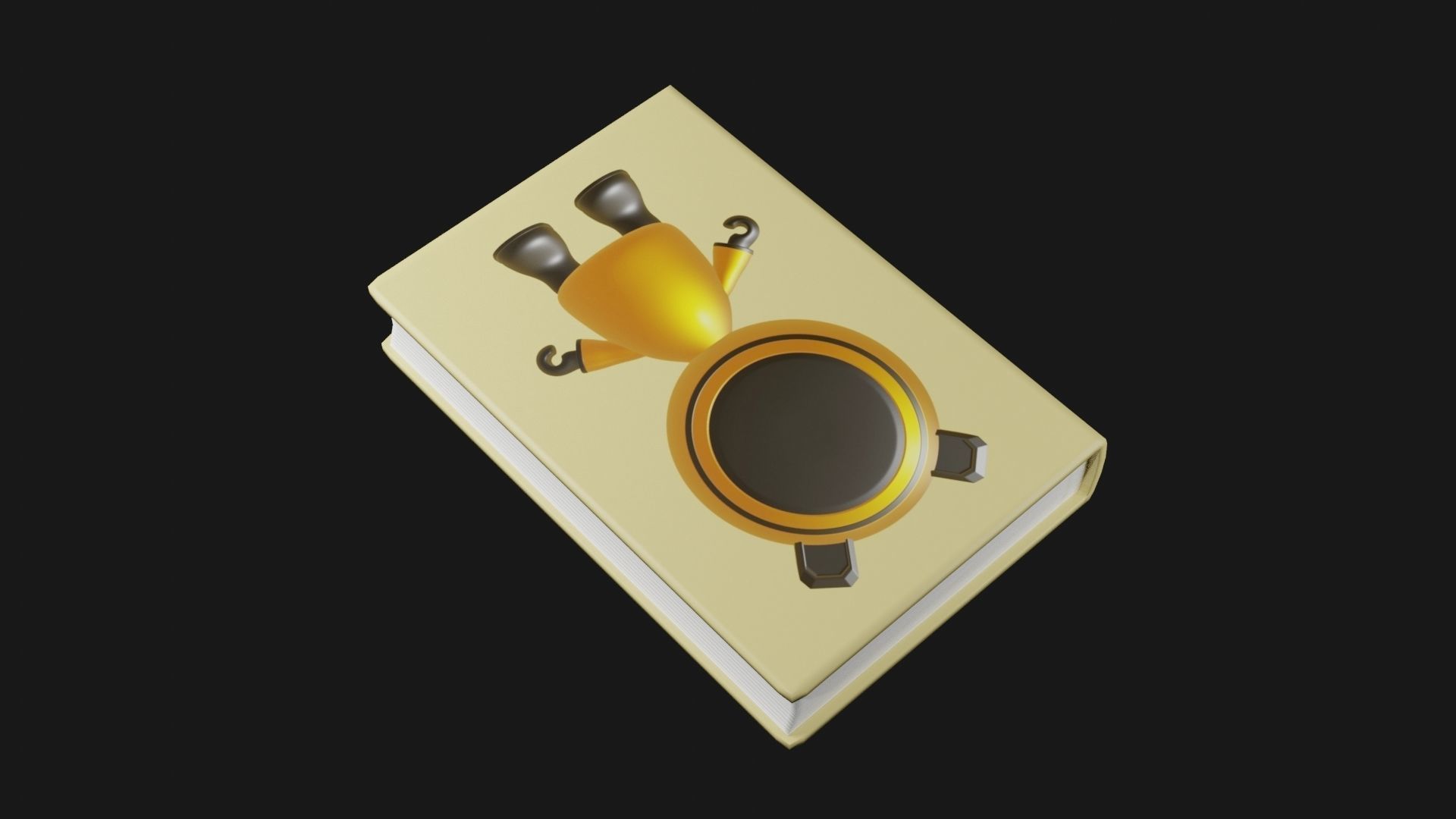 Book Model BM01 Low-poly 3D model_3