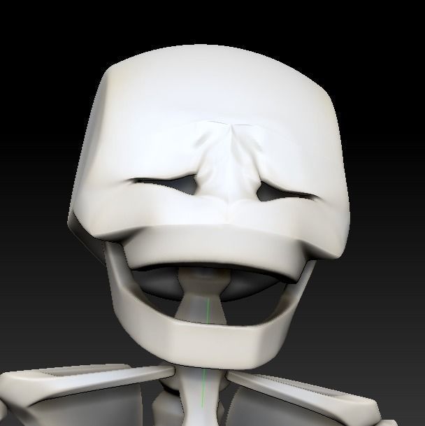 Iskillitoon - Cartoon Skeleton Warrior Mobile Game Ready  Low-poly 3D model_5
