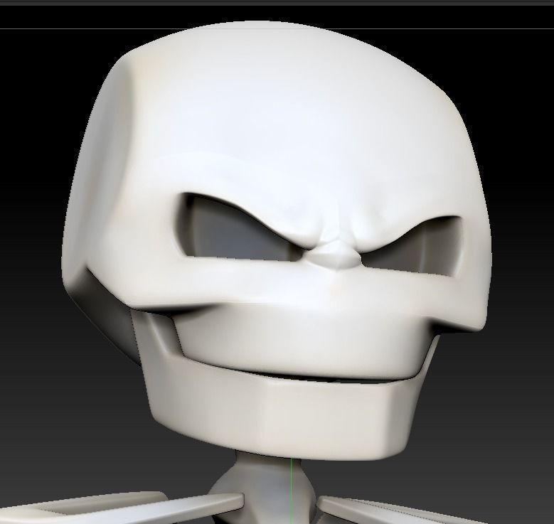 Iskillitoon - Cartoon Skeleton Warrior Mobile Game Ready  Low-poly 3D model_6