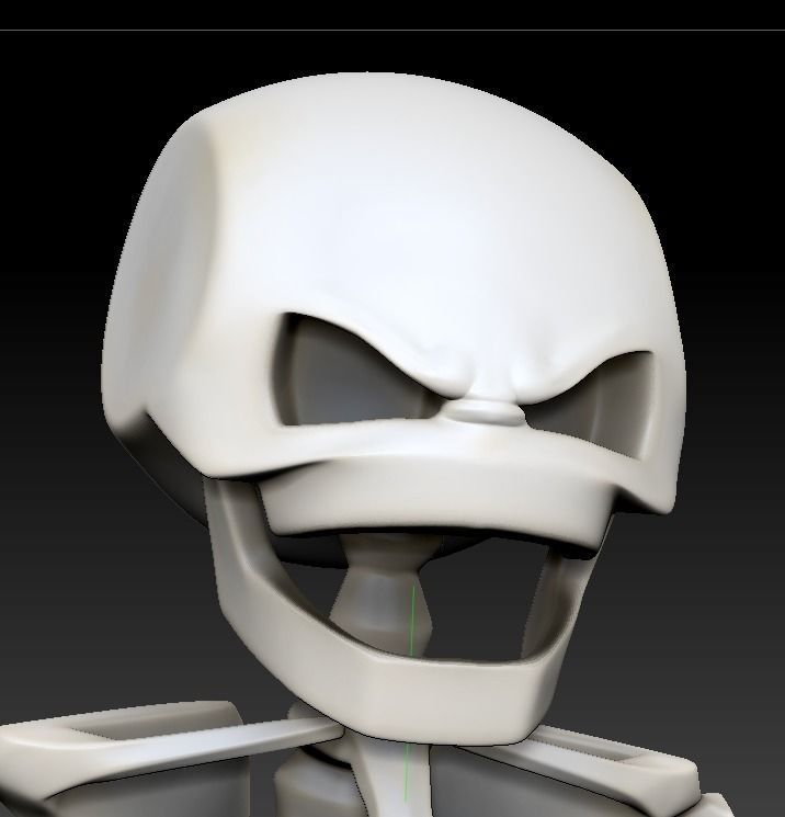 Iskillitoon - Cartoon Skeleton Warrior Mobile Game Ready  Low-poly 3D model_9