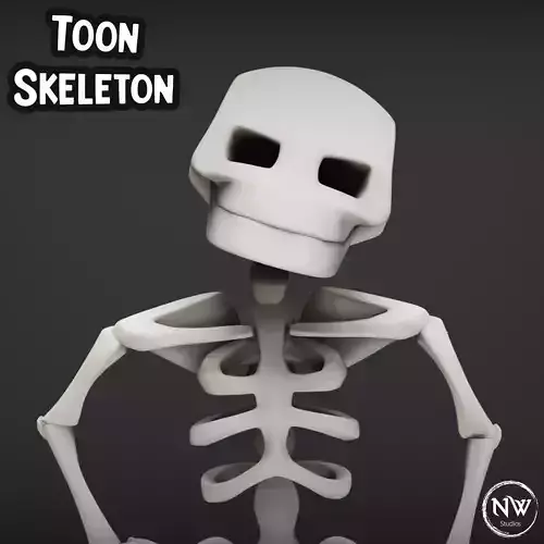 Iskillitoon - Cartoon Skeleton Warrior Mobile Game Ready  Low-poly 3D model