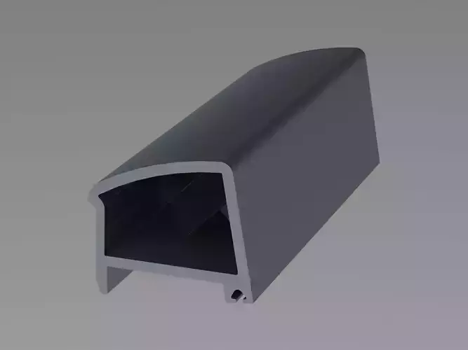 Aluminum Extruded Cross  Bar MOD AL-049ap Low-poly 3D model