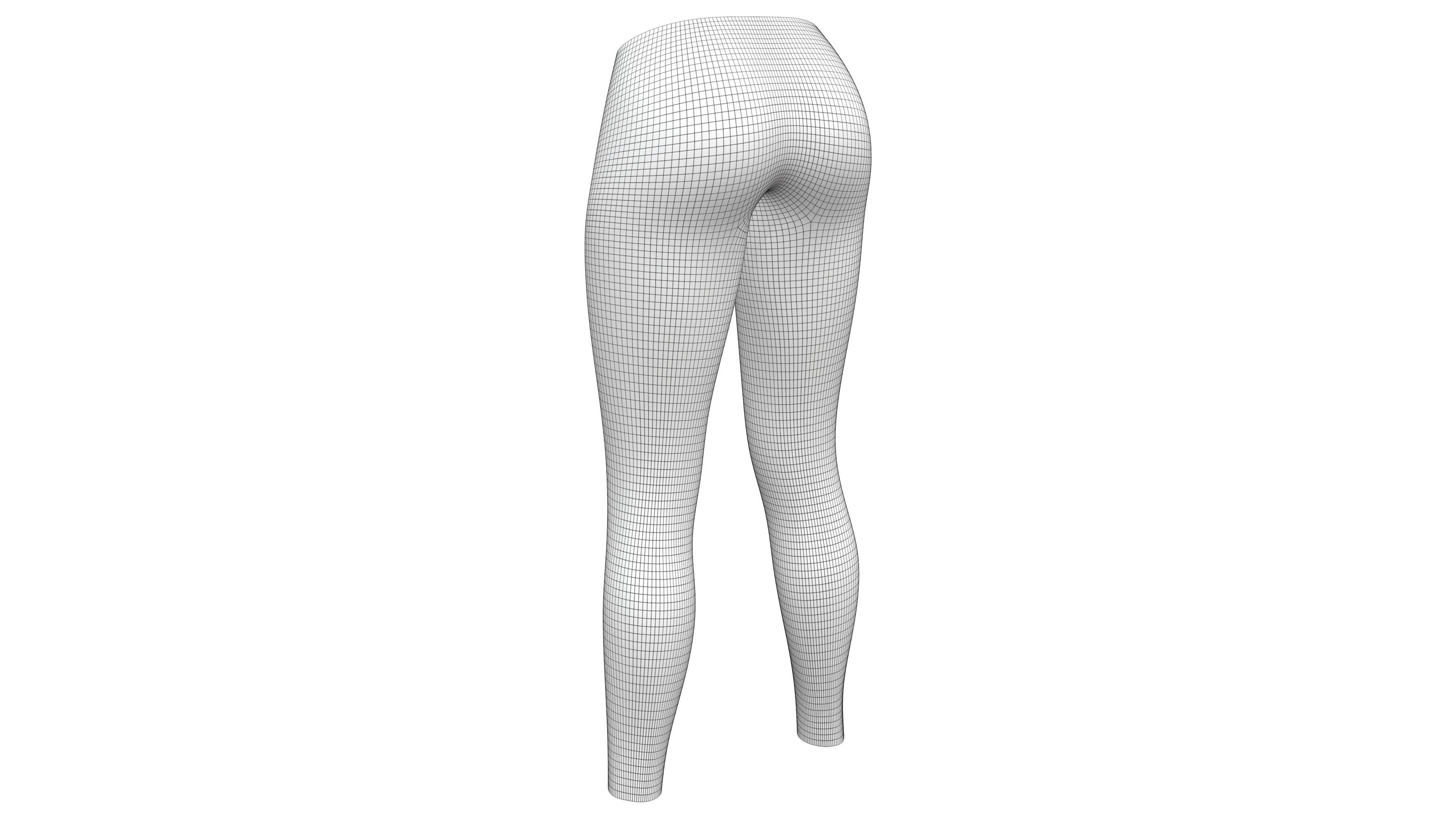 Ladies Leggings Low-poly 3D model_7