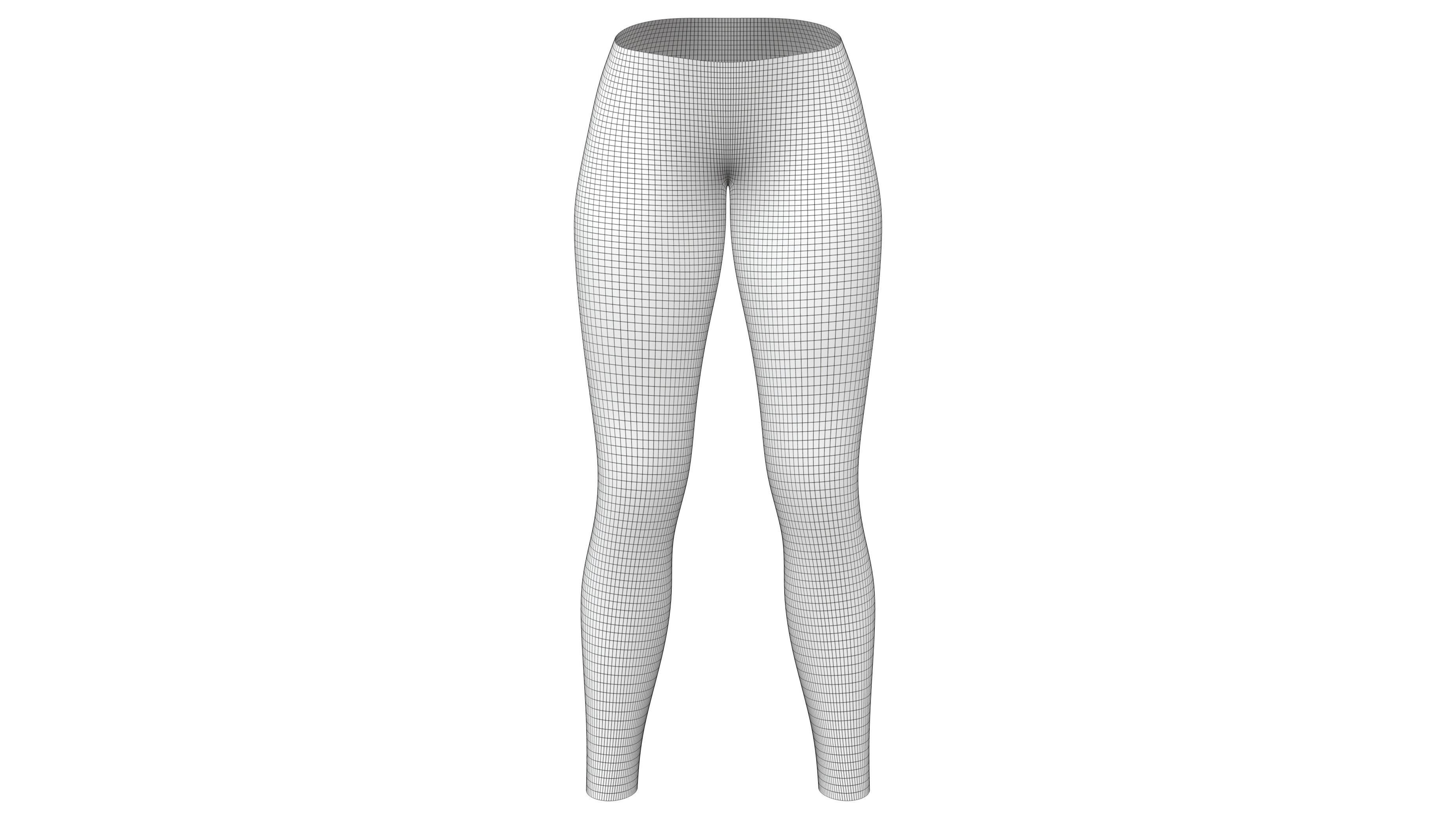 Ladies Leggings Low-poly 3D model_6