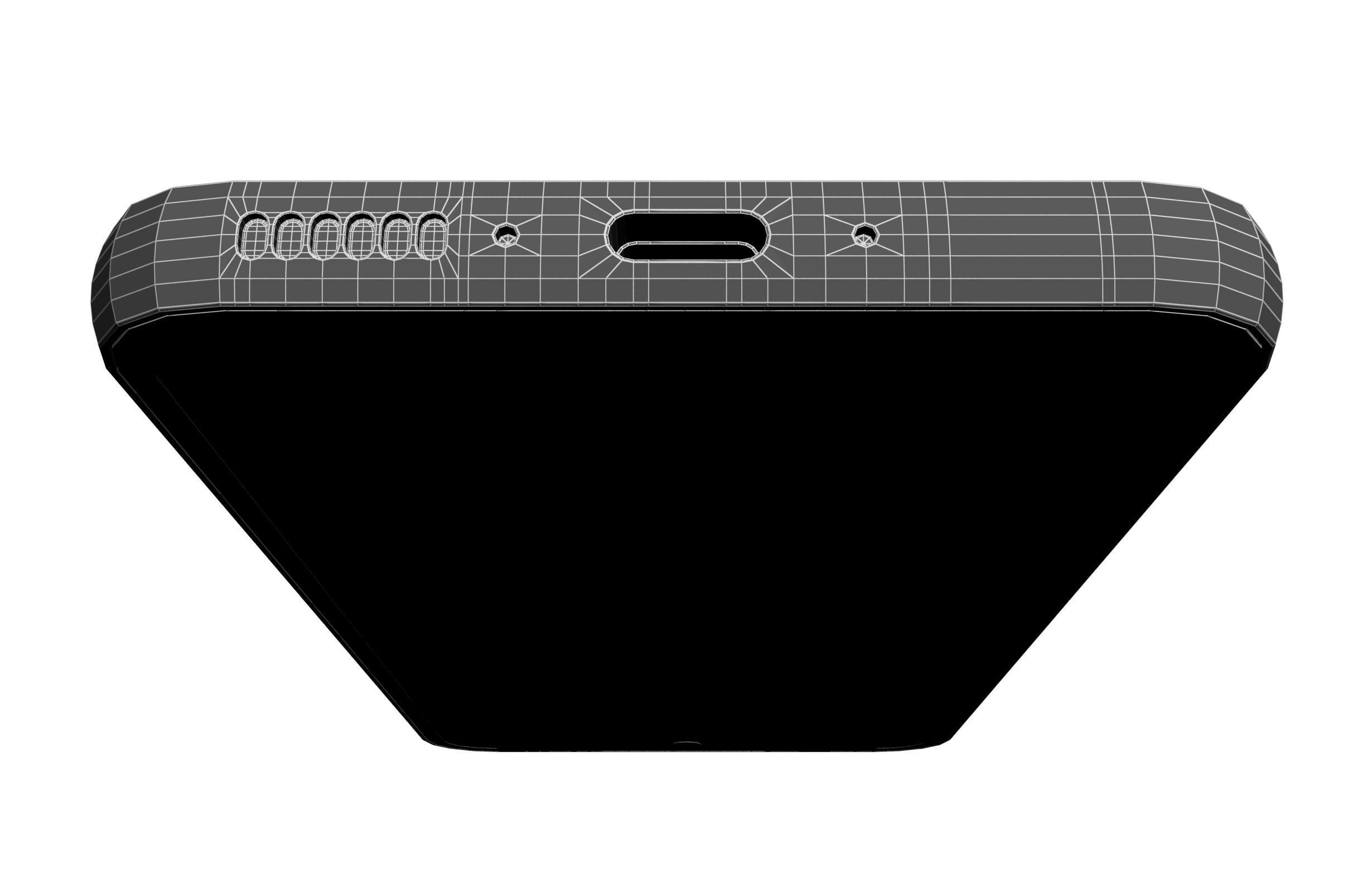 Samsung Galaxy A54 Black Low-poly 3D model_25