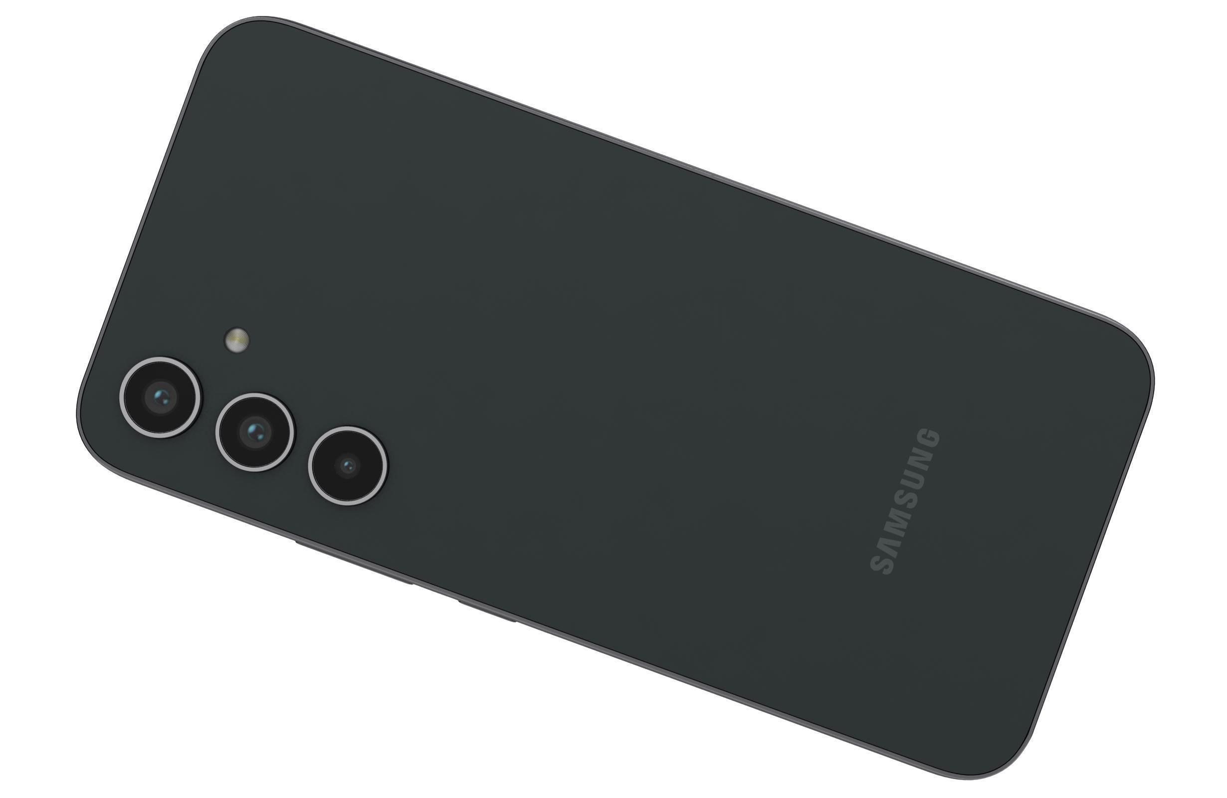 Samsung Galaxy A54 Black Low-poly 3D model_11