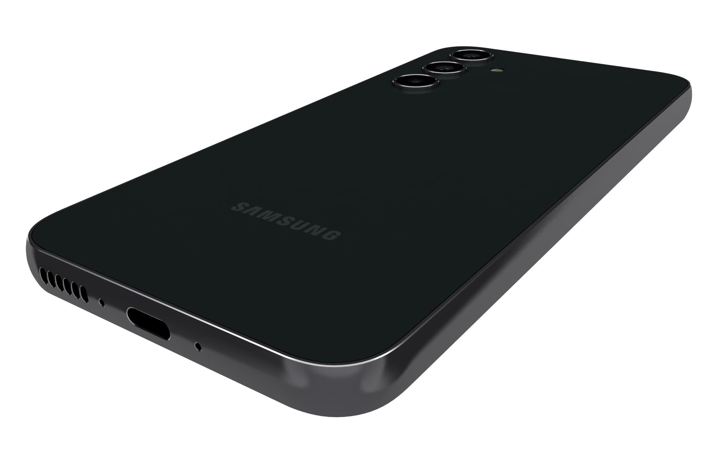 Samsung Galaxy A54 Black Low-poly 3D model_14
