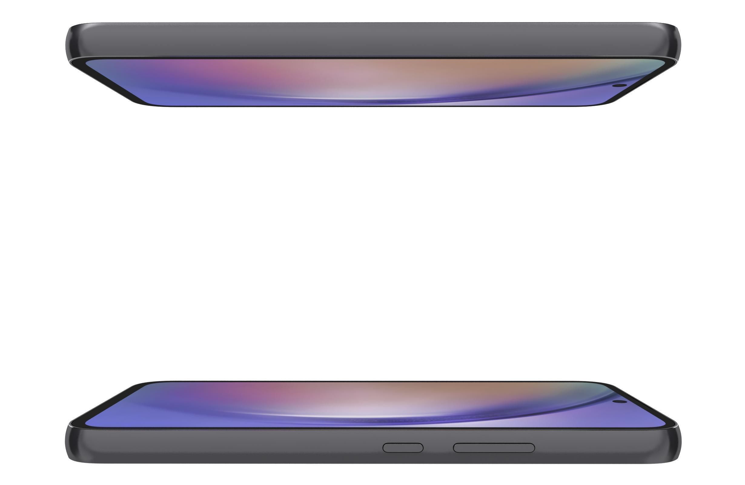 Samsung Galaxy A54 Black Low-poly 3D model_9