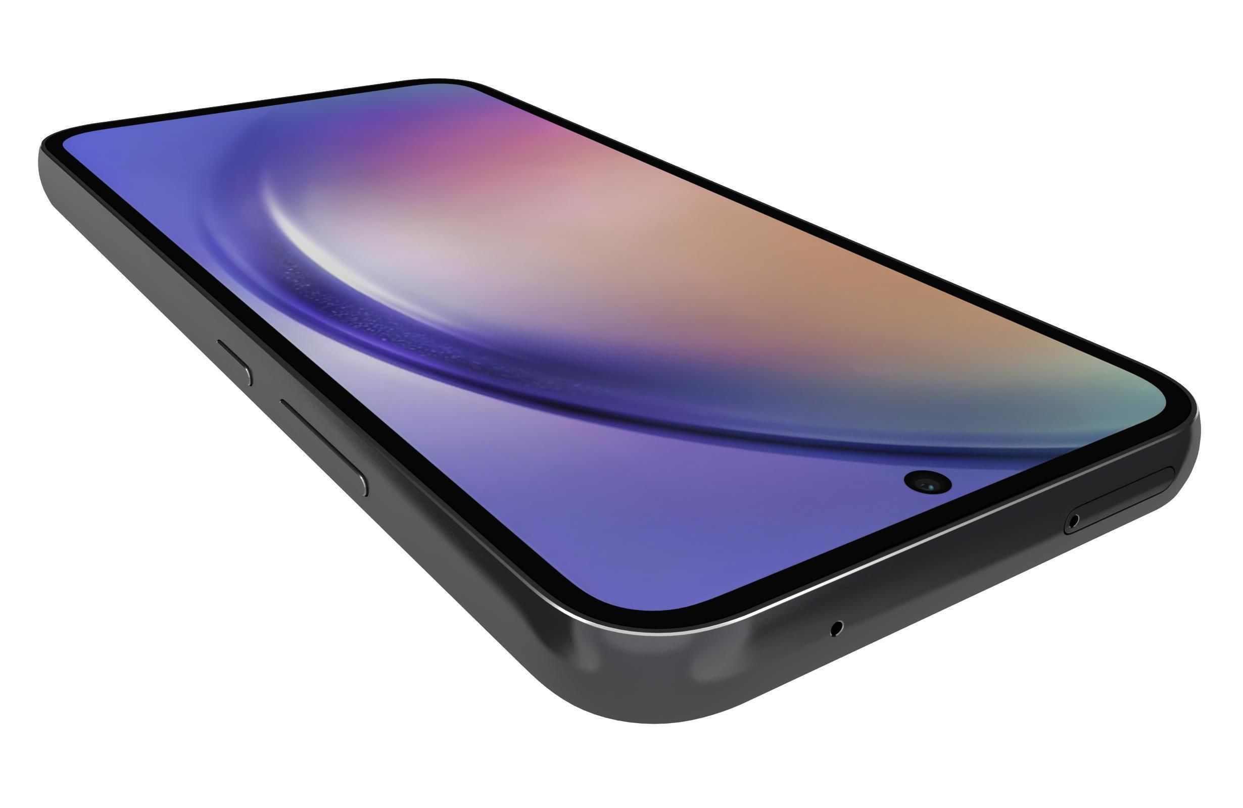 Samsung Galaxy A54 Black Low-poly 3D model_13