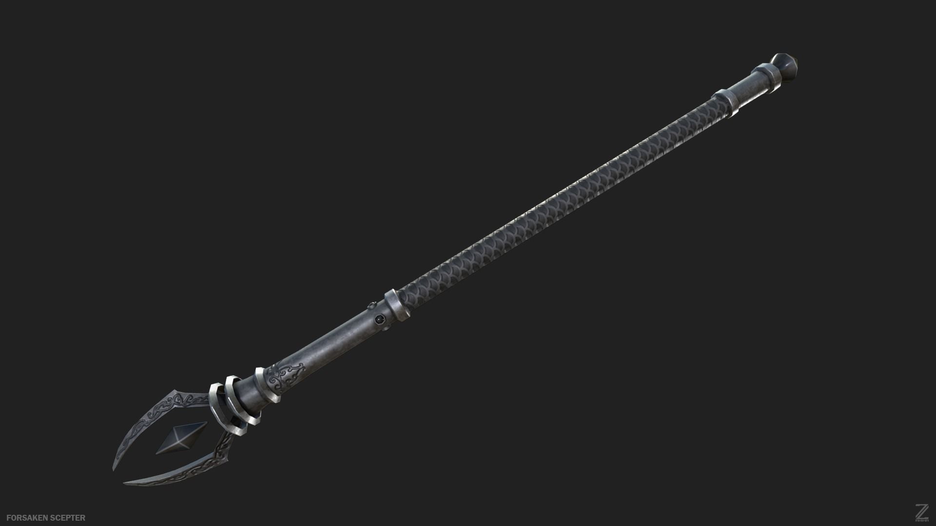 Forsaken scepter Low-poly 3D model_6