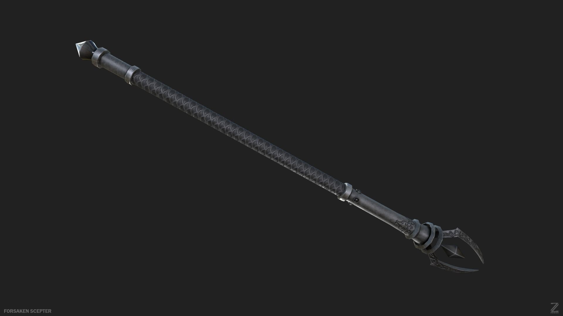 Forsaken scepter Low-poly 3D model_4