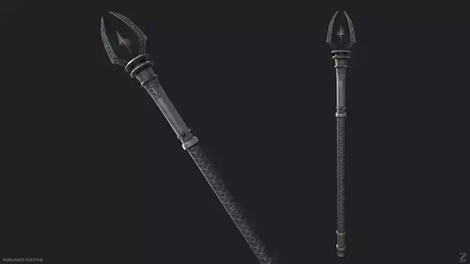 Forsaken scepter Low-poly 3D model