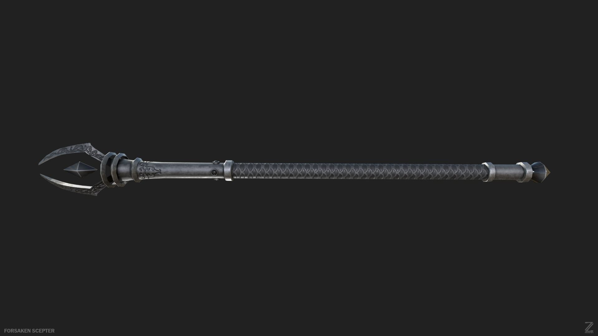 Forsaken scepter Low-poly 3D model_7