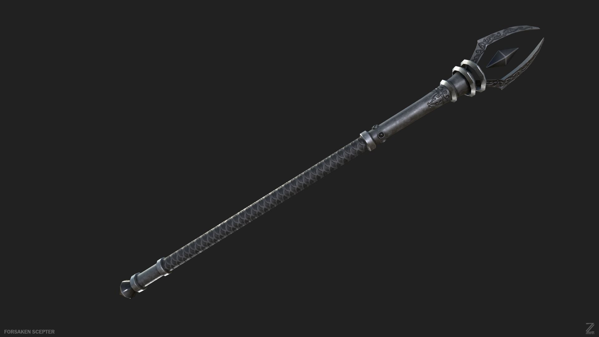 Forsaken scepter Low-poly 3D model_5