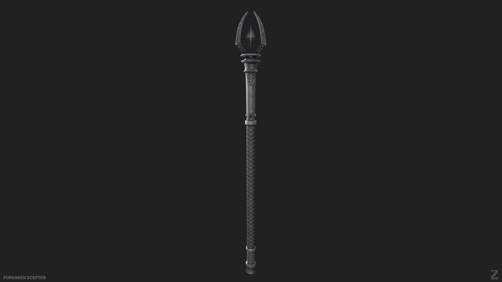 Forsaken scepter Low-poly 3D model_2