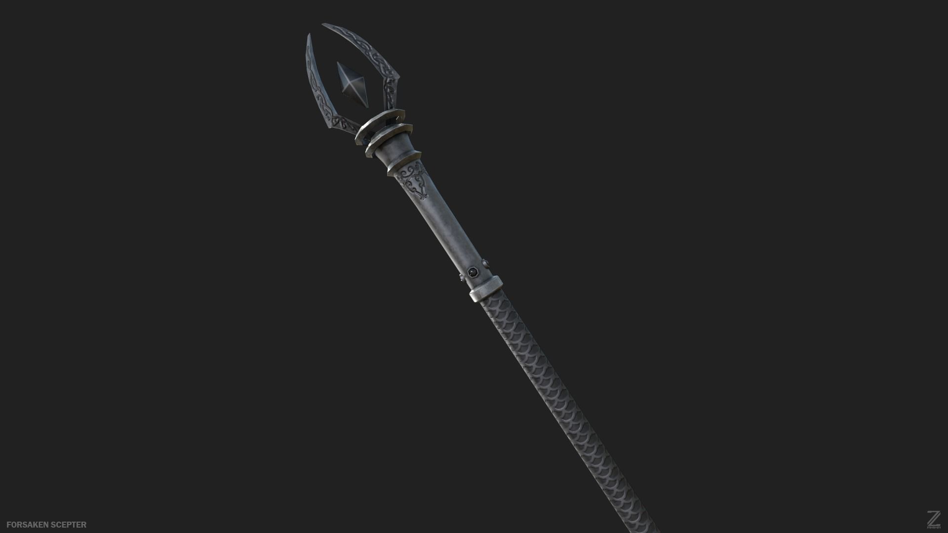 Forsaken scepter Low-poly 3D model_8