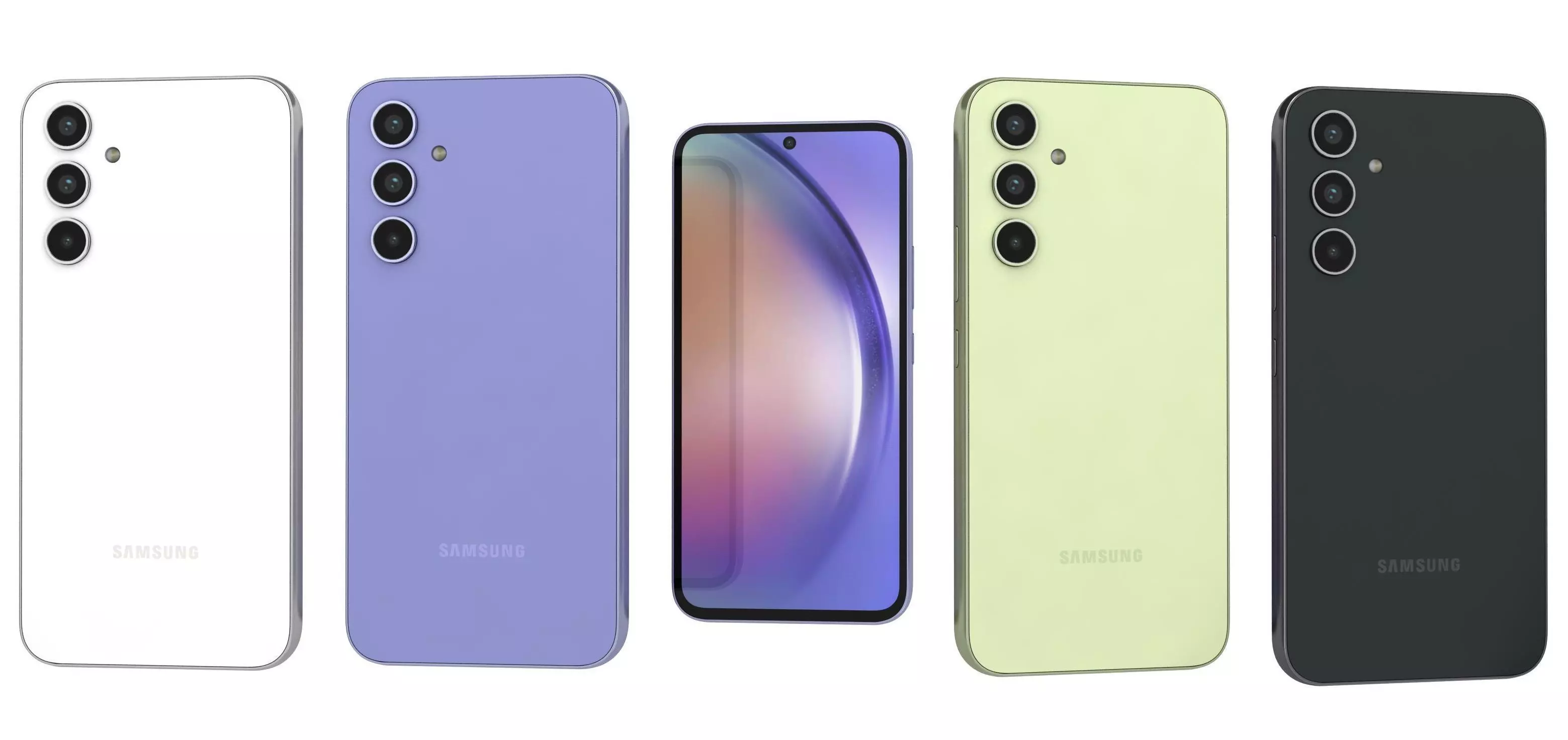 Samsung Galaxy A54 All Colors Low-poly 3D model_0