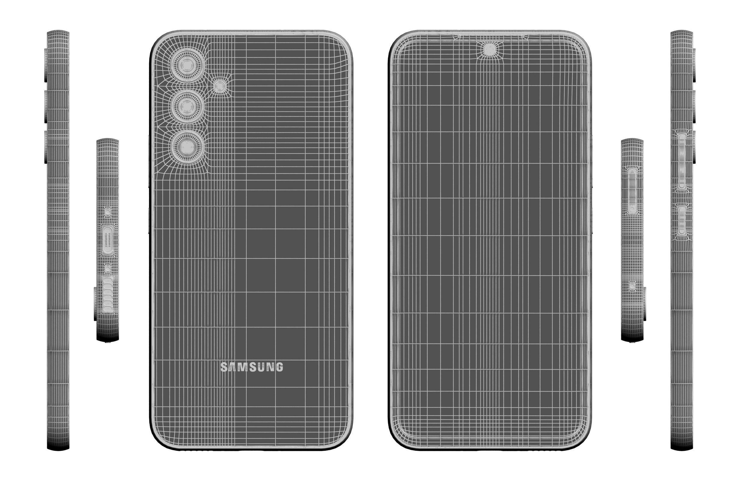 Samsung Galaxy A54 All Colors Low-poly 3D model_50