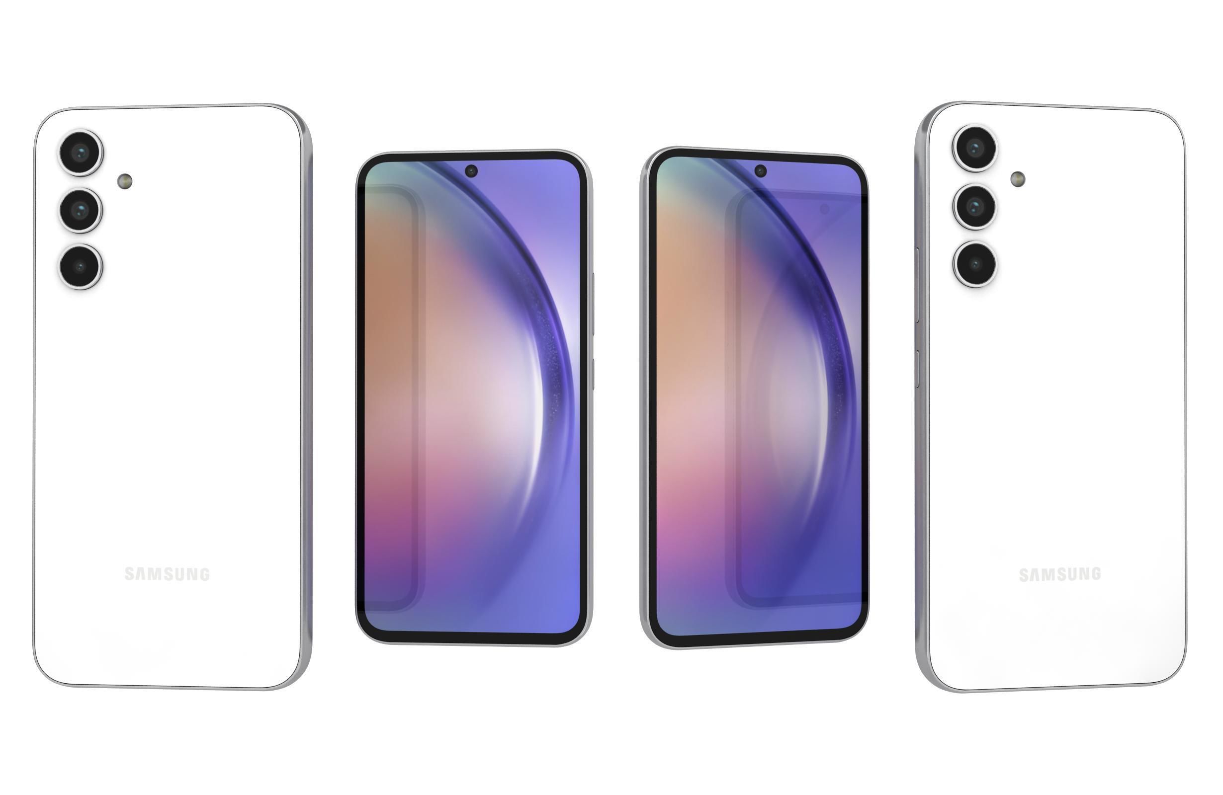 Samsung Galaxy A54 All Colors Low-poly 3D model_16