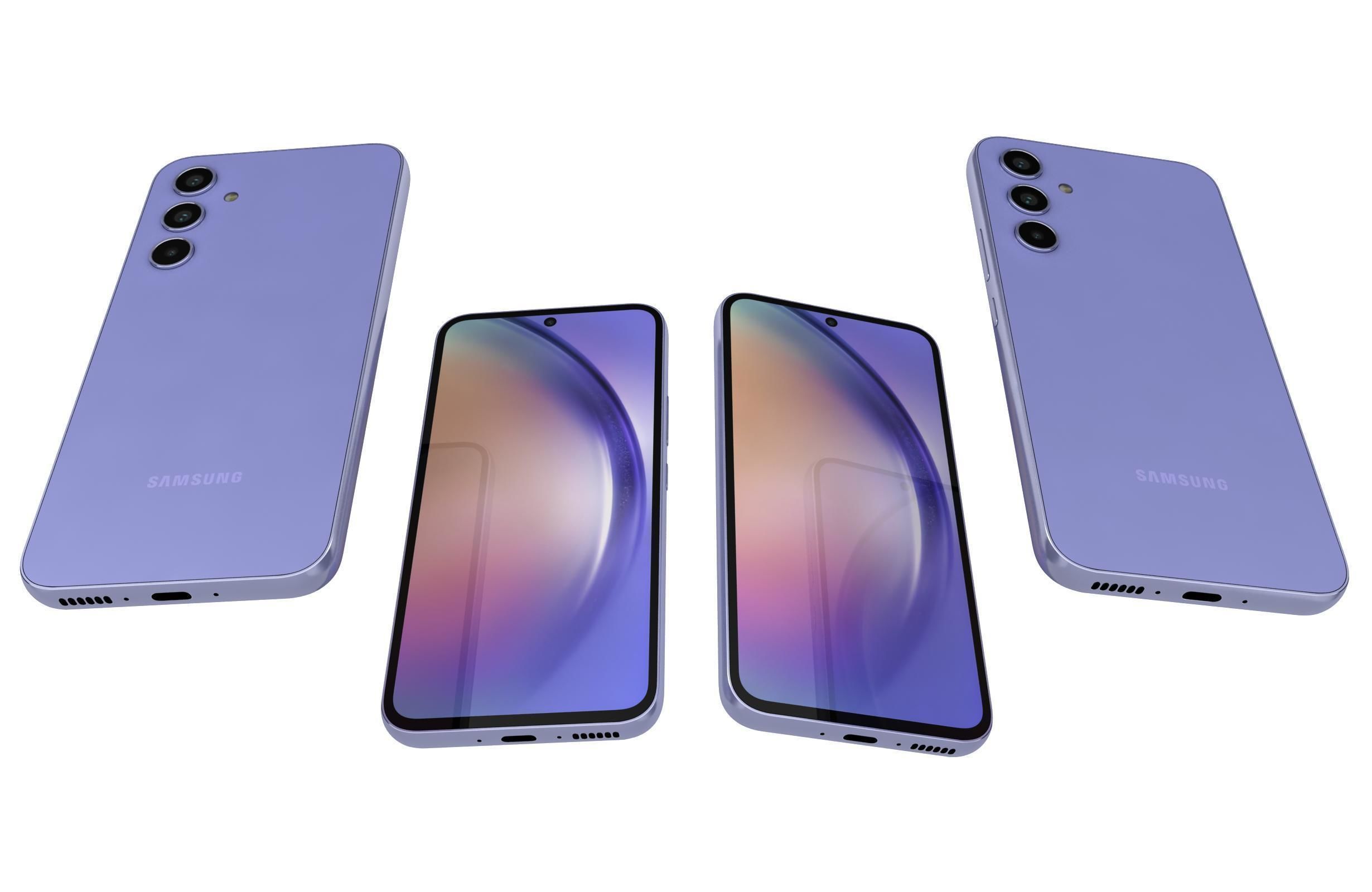 Samsung Galaxy A54 All Colors Low-poly 3D model_42