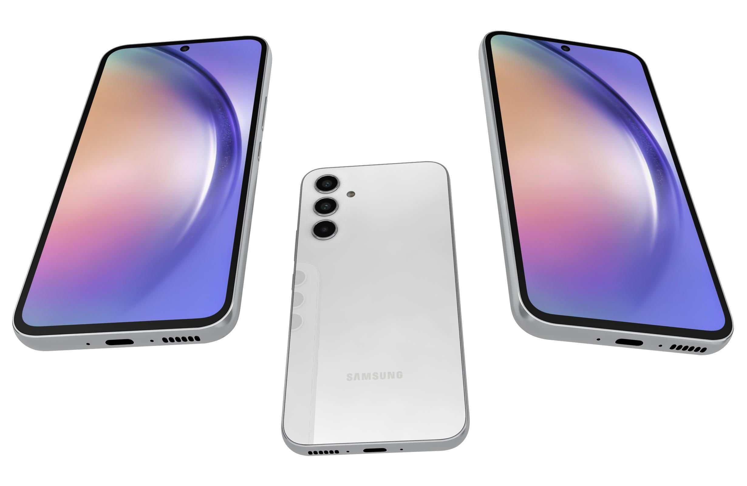 Samsung Galaxy A54 All Colors Low-poly 3D model_15